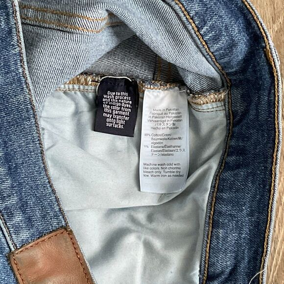 Madewell‎ The Momjean Comfort Stretch Edition Distressed Blue Denim Size 36 - Picture 4 of 8